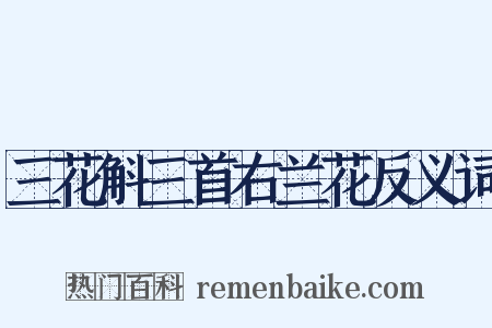 三花斛三首右兰花反义词是什么意思的图片